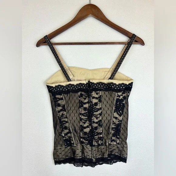 TRIPP NYC Black Lace‎ Corset Top Boustier Tank Sleeveless Sexy Vintage Y2K XS - Picture 7 of 16